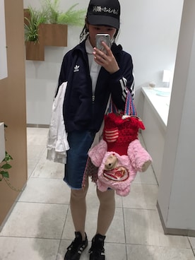 「アイテム（ジャージ）」を使った、カジタニさん（レディース・162cm）の春コーディネート