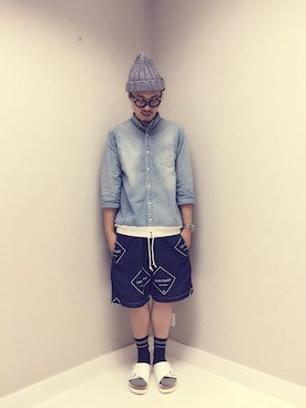 「VFiles（ブイファイルズ）のアイテム」を使った、marukasuさん（メンズ・176cm）の夏コーディネート