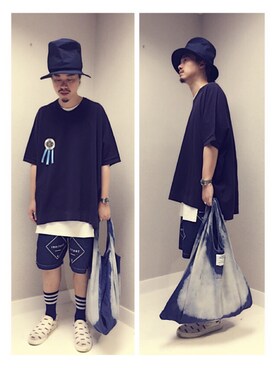 「VFiles（ブイファイルズ）のアイテム」を使った、marukasuさん（メンズ・176cm）の夏コーディネート