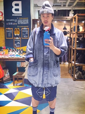 「SUNSEA（サンシー）のアイテム（帽子）」を使った、marukasuさん（メンズ・176cm）の秋コーディネート