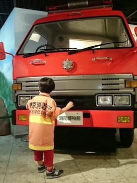 「消防車」｜みちるさん（キッズ・110cm）の夏コーディネート