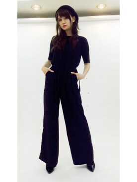 「H&M（エイチ・アンド・エム）のアイテム（つなぎ/オールインワン）」を使った、みもれさん（レディース・165cm）の冬コーディネート