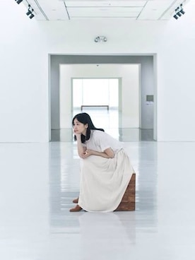 「美術館」｜力力さん（レディース・166cm・20代）の夏コーディネート