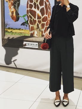 「GU（ジーユー）のアイテム（キーケース/キーアクセサリー）」を使った、yuka☺︎さん（レディース・163cm）の秋コーディネート