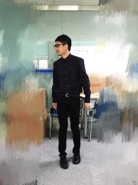 「massimo dutti」｜茶挑kさん（メンズ・175cm）の秋コーディネート