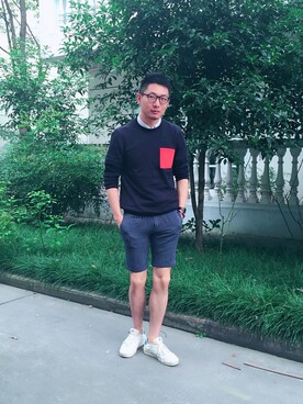 「asos」｜「アイテム（カバーオール）」を使った、茶挑kさん（メンズ・175cm）の秋コーディネート