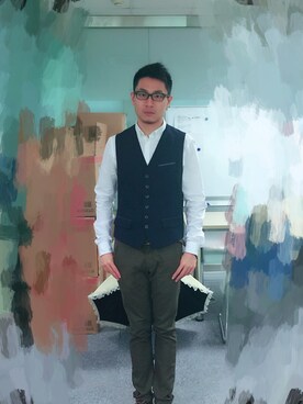 「Ted Baker（テッドベーカー）のアイテム（トップス）」を使った、茶挑kさん（メンズ・175cm）の秋コーディネート