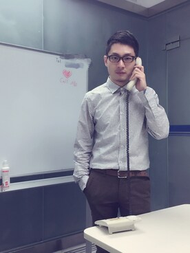 「Ted Baker（テッドベーカー）のアイテム（トップス）」を使った、茶挑kさん（メンズ・175cm）の秋コーディネート