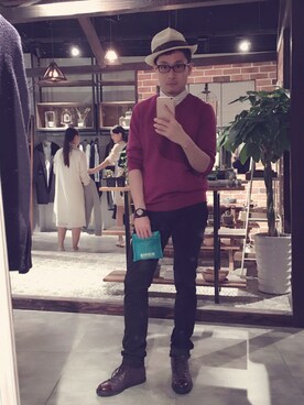 「MARC JACOBS（マークジェイコブス）のアイテム（シューズ）」を使った、茶挑kさん（メンズ・175cm）の秋コーディネート