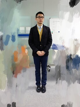 「Selected   （-）のアイテム」を使った、茶挑kさん（メンズ・175cm）の冬コーディネート