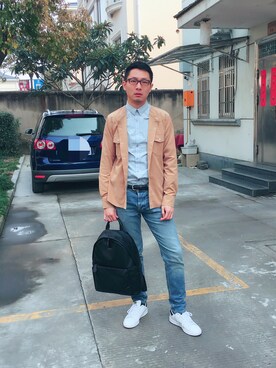 「Ted Baker（テッドベーカー）のアイテム（バッグ）」を使った、茶挑kさん（メンズ・175cm）の冬コーディネート
