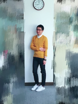 「Ted Baker（テッドベーカー）のアイテム（パンツ）」を使った、茶挑kさん（メンズ・175cm）の冬コーディネート