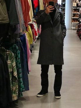 「DETAILS（ディテールズ）のアイテム（チェスターコート）」を使った、お前さん（メンズ・170cm）の冬コーディネート