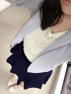 「青系コーデ」｜RISAさん（レディース・150cm）の春コーディネート
