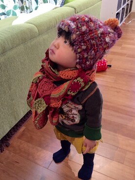 ぷちこさん（キッズ・80cm）の冬コーディネート