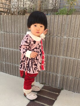 ぷちこさん(キッズ・80cm)の冬コーディネート