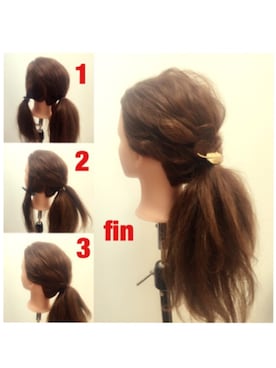 「アイテム（バレッタ/ヘアクリップ）」を使った、みつあきつきさん（レディース・165cm）の冬コーディネート