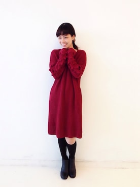 「nusy（ヌージー）のアイテム」を使った、MAKORIさん（レディース・158cm）の秋コーディネート