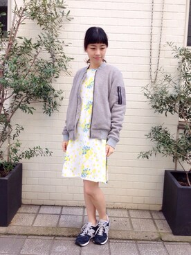 「haco!（ハコ）のアイテム（ブルゾン）」を使った、MAKORIさん（レディース・158cm）の春コーディネート