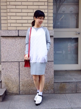 「nusy（ヌージー）のアイテム」を使った、MAKORIさん（レディース・158cm）の春コーディネート