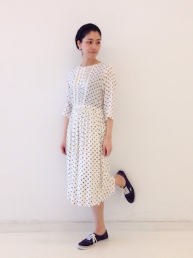 「春ワンピ」｜MAKORIさん（レディース・158cm）の春コーディネート