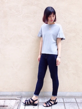 「nusy（ヌージー）のアイテム」を使った、MAKORIさん（レディース・158cm）の夏コーディネート