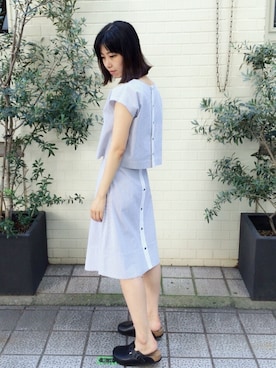 「アイテム（ワンピース/ドレス）」を使った、MAKORIさん（レディース・158cm・30代）の夏コーディネート