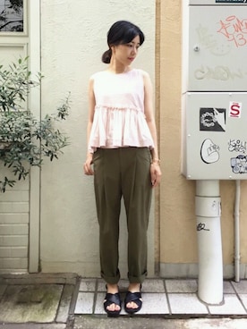 「アイテム（その他トップス）」を使った、MAKORIさん（レディース・158cm・30代）の夏コーディネート