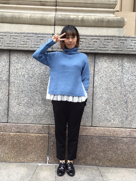 「haco!（ハコ）のアイテム（トップス）」を使った、MAKORIさん（レディース・158cm）の秋コーディネート