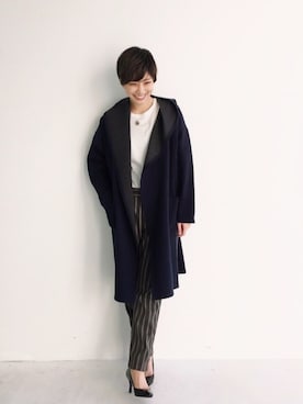 「haco!（ハコ）のアイテム（その他アウター）」を使った、MAKORIさん（レディース・158cm）の冬コーディネート