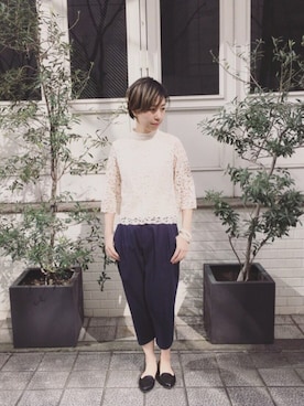 「アイテム（パンプス）」を使った、MAKORIさん（レディース・159cm・30代）の春コーディネート