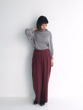 「アイテム（ピアス（両耳用））」を使った、MAKORIさん（レディース・159cm・30代）の秋コーディネート