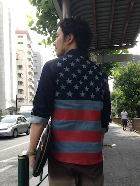 「Paul Smith COLLECTION（ポールスミスコレクション）のアイテム（パンツ）」を使った、Satoshi Mayerさん（メンズ・168cm）の秋コーディネート