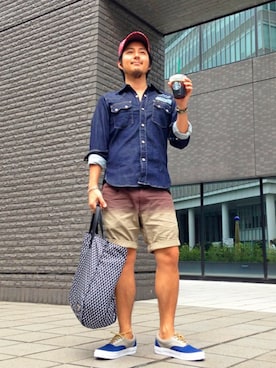 「Paul Smith COLLECTION（ポールスミスコレクション）のアイテム（パンツ）」を使った、Satoshi Mayerさん（メンズ・168cm）の夏コーディネート