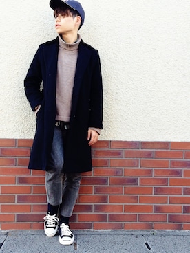 「CONVERSE（コンバース）のCONVERSE コンバース ジャック パーセル / JACK PURCEL（スニーカー）」を使った、りゅうさん（メンズ・168cm）の冬コーディネート