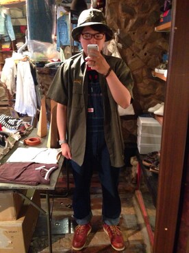 「アイテム（オールインワン・サロペット）」を使った、もっこすさん（メンズ・170cm・20代）の夏コーディネート
