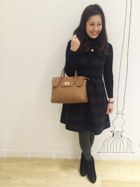 「アイテム（ジャンパースカート）」を使った、maichiさん（レディース・160cm・20代）の冬コーディネート