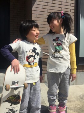 「きょうだい」｜「アイテム（その他）」を使った、Y☆Rさん（キッズ・120cm）の春コーディネート