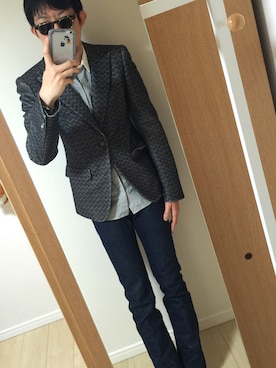 「Alexander McQueen（アレキサンダーマックイーン）のアイテム（ジャケット/アウター）」を使った、ささやんさん（メンズ・180cm）の冬コーディネート