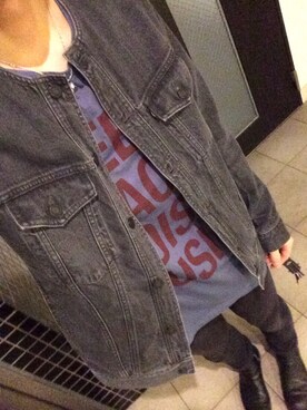 「LAD MUSICIAN（ラッドミュージシャン）のアイテム（デニムジャケット）」を使った、はがさんさん（メンズ・170cm）の春コーディネート