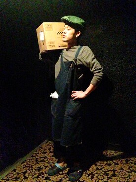 「Lee（リー）のアイテム（ハンチング/ベレー帽）」を使った、あめすぴさん（メンズ・174cm）の秋コーディネート