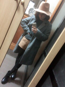 「Honeys（ハニーズ）のアイテム（ダウンジャケット/コート）」を使った、yuidonさん（レディース・153cm）の秋コーディネート