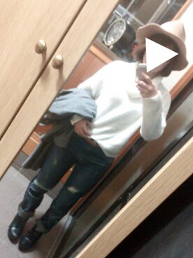 「Honeys（ハニーズ）のアイテム（ダウンジャケット/コート）」を使った、yuidonさん（レディース・153cm）の冬コーディネート