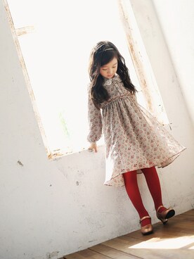 「アイテム（ワンピース）」を使った、ILOVEJさん（キッズ・110cm）の冬コーディネート