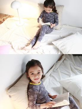 「アイテム（ルームウェア）」を使った、ILOVEJさん（キッズ・110cm）の冬コーディネート