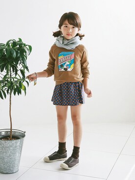 「アイテム（ワンピース）」を使った、ILOVEJさん（キッズ・110cm）の冬コーディネート