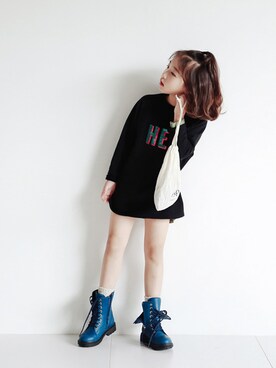 「アイテム（その他トップス）」を使った、ILOVEJさん（キッズ・110cm）の冬コーディネート