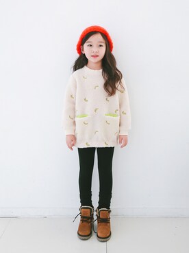 「アイテム（ブーツ）」を使った、ILOVEJさん（キッズ・110cm）の冬コーディネート