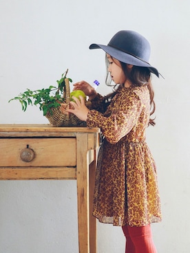 「アイテム（ワンピース）」を使った、ILOVEJさん（キッズ・110cm）の冬コーディネート