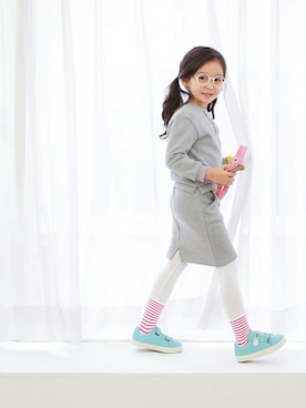 「アイテム（ワンピース/ドレス）」を使った、ILOVEJさん（キッズ・130cm）の冬コーディネート